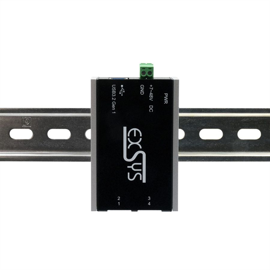 EXSYS EX-1181HMS-WT Petit hub métallique USB 3.2 Gen 1 à 4 ports