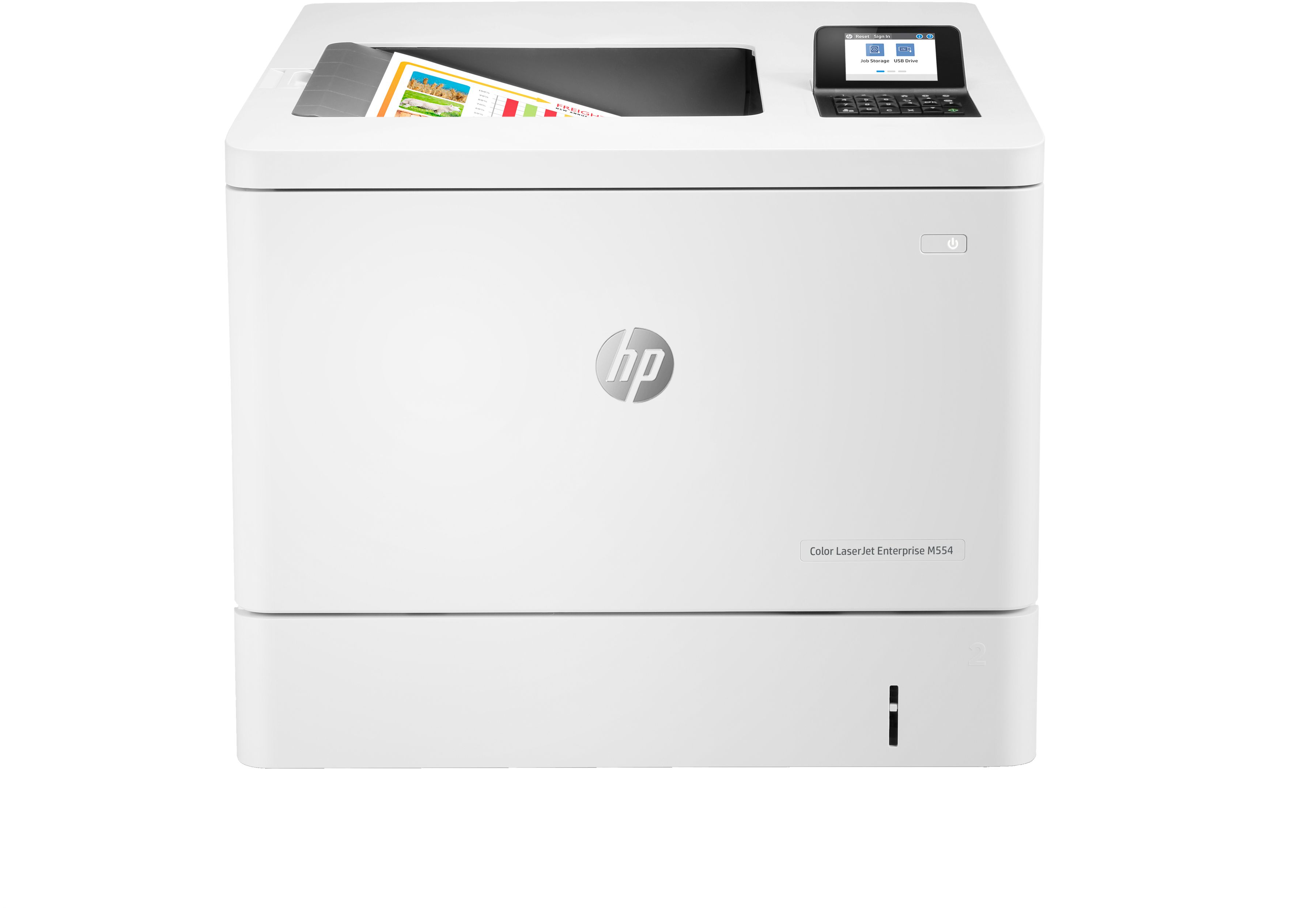 HP Color LaserJet Enterprise Imprimante M554dn, Couleur, Imprimante pour Imprimer, Impression USB en façade, Impression recto-verso