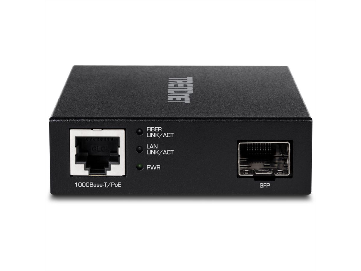 TRENDnet TFC-PGSFP Convertisseur de médias fibre SFP PD PoE Gigabit