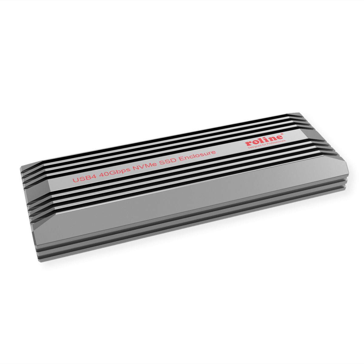 ROLINE Boîtier externe SSD, M.2, NVMe vers USB 4 Gen 3x2 type C