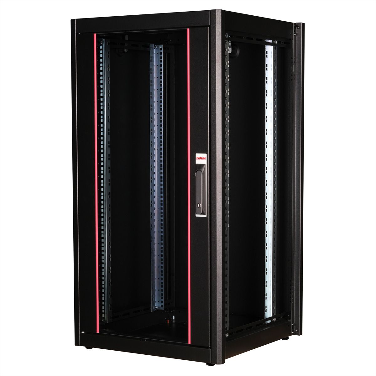 ROLINE 19" Baie réseau Basic 22U, 600x600 LxP Porte verre noir