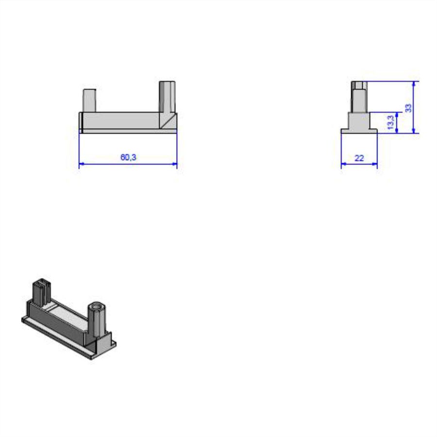 BACHMANN Socle adhésif DESK 2