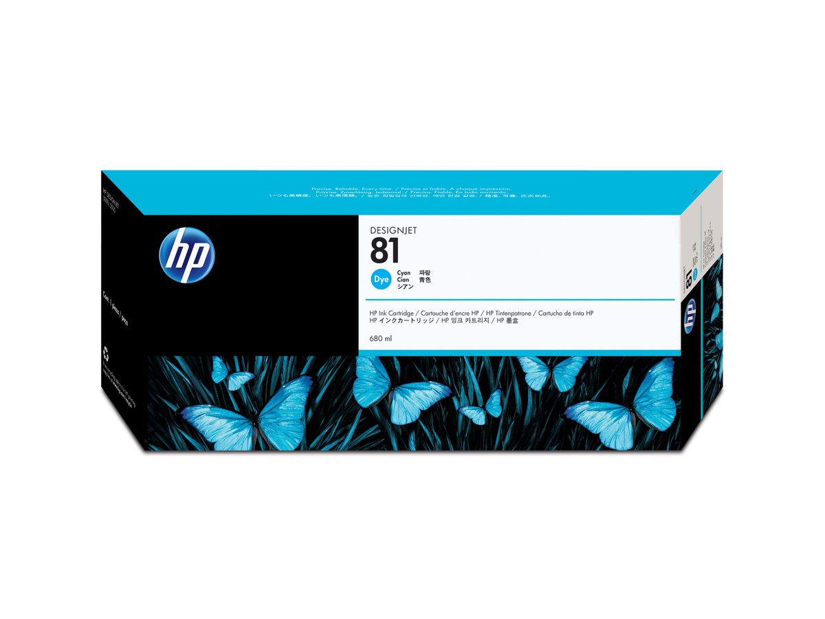 HP 81 cartouche d'encre cyan 680 ml
