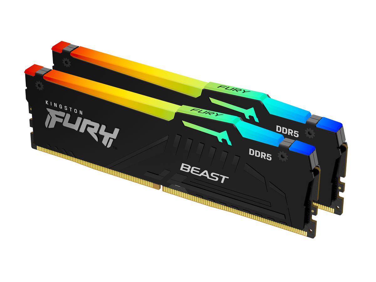 Kingston Technology FURY Beast 16 Go 5200 MT/s DDR5 CL40 DIMM (Kits de 2) RGB