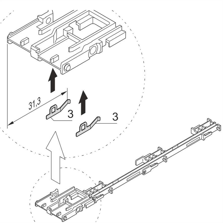 SCHROFF ESD Clip for Strut for AdvancedMC