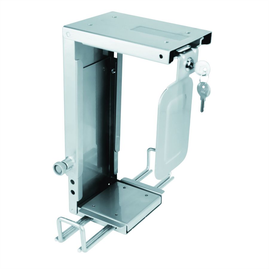 ROLINE Support pour Mini PC, verrouillable, argent