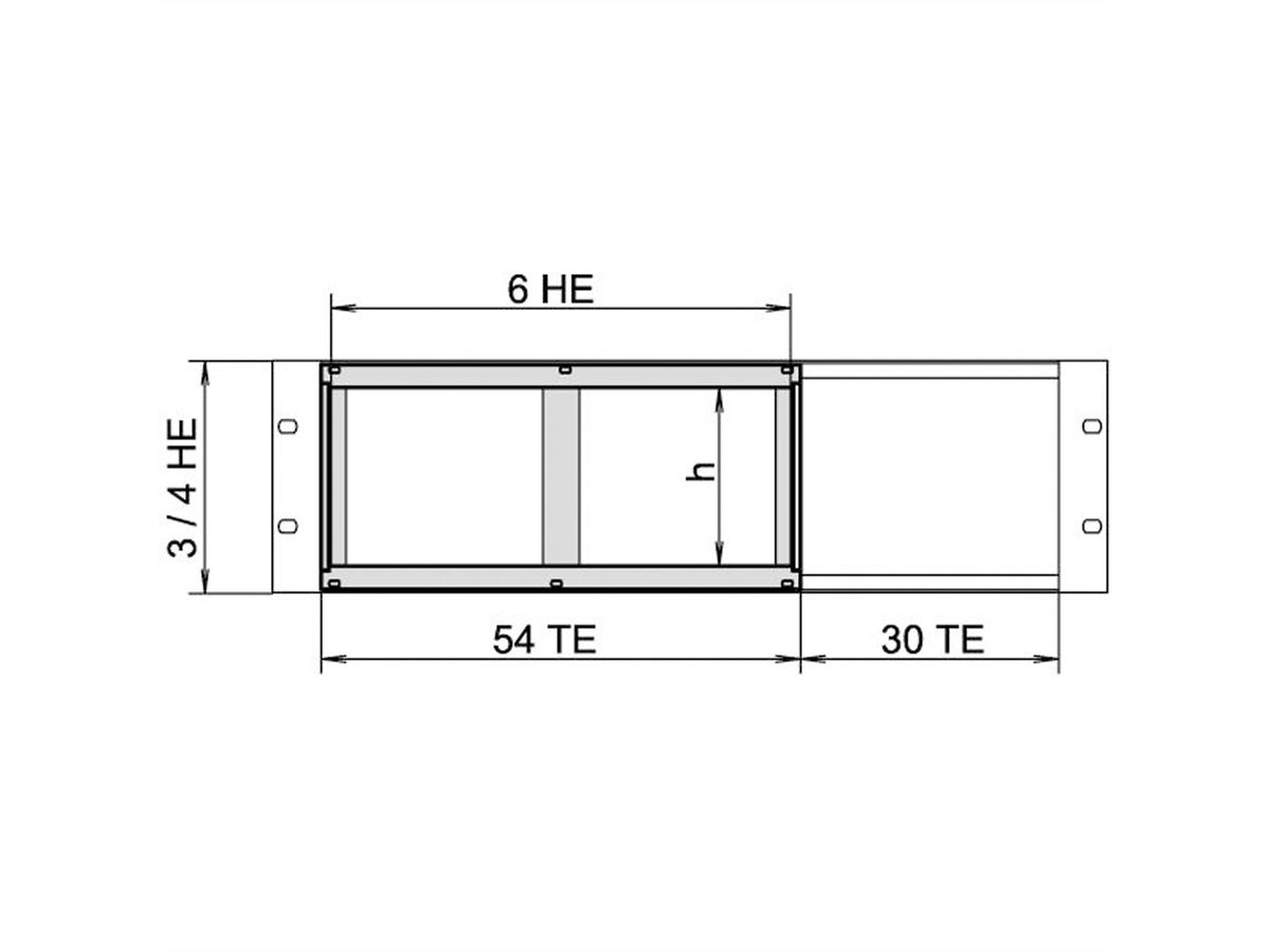 SCHROFF Extension horizontale de la carte - HORIZ.AB. 3UH VO KD HI MZ