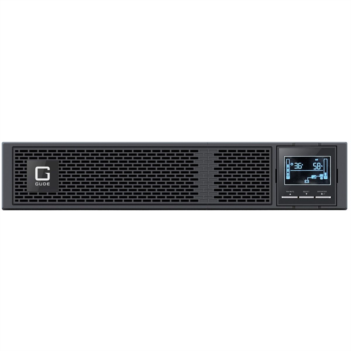 GUDE EPB 8810-2 ASI 2000VA UPS Backup Tour/ RM, noir