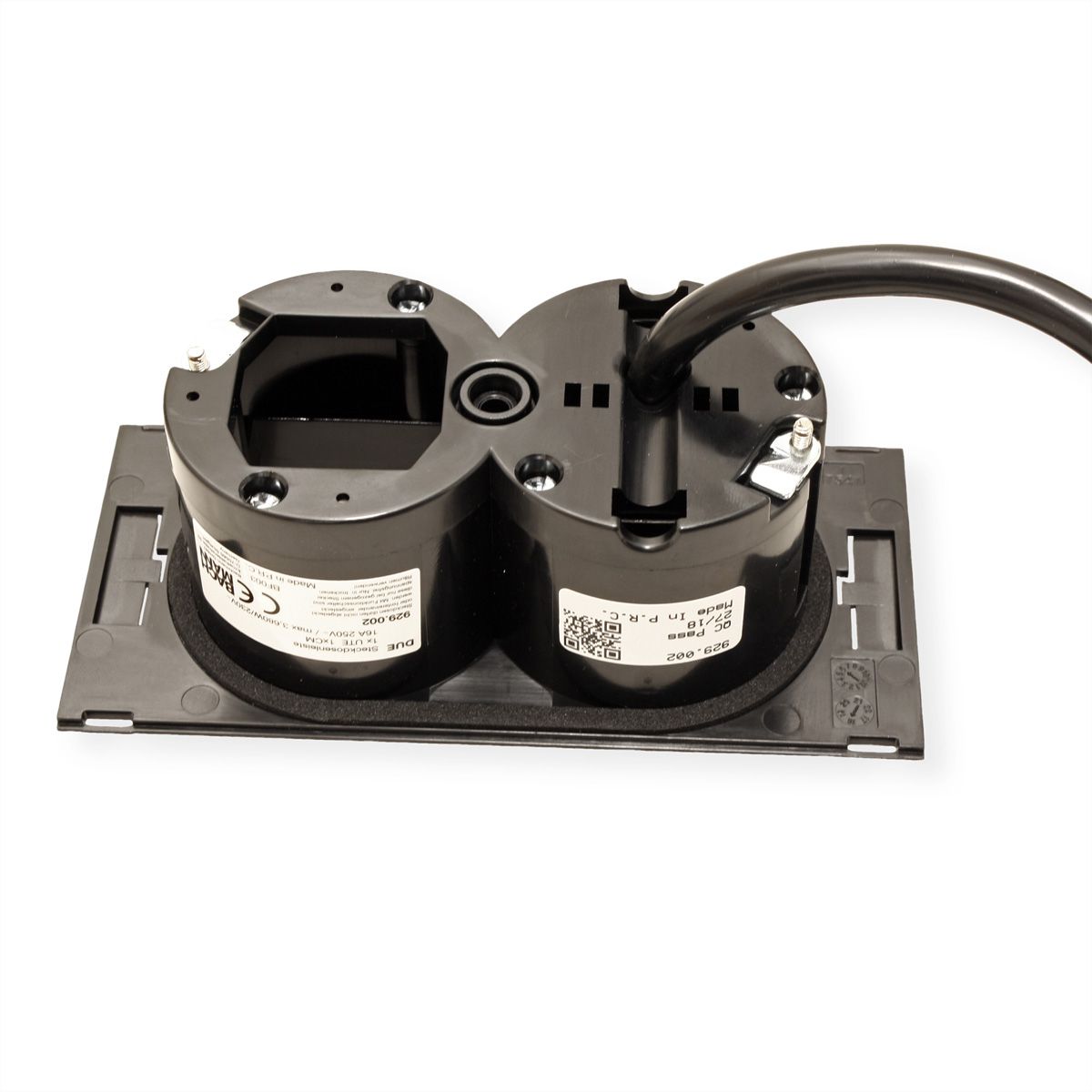 BACHMANN DUE 2xUTE courant 2,0m AEH, noir, 2 m