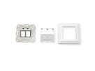 ROLINE Embase pour modules, 2 ports, pour keystones