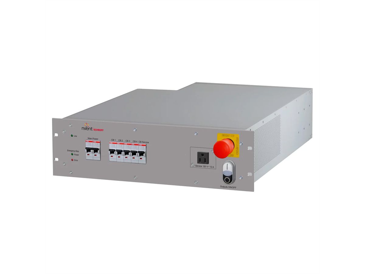 SCHROFF Rack Safety Plus, 3 U, 120 V AC, filtre CEM