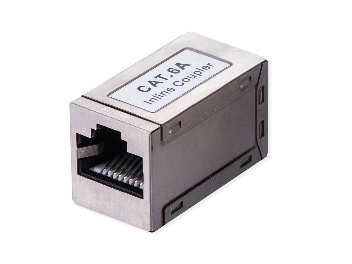 VALUE Coupleur RJ-45 blindé, Cat.6A/Classe EA, argent