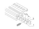 Bande perforée pour rail horizontal SCHROFF, 20 CV
