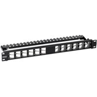 TRENDnet TC-KP24SA Panneau de connexion Keystone blindé 1U angulaire, vierge et à 24 ports