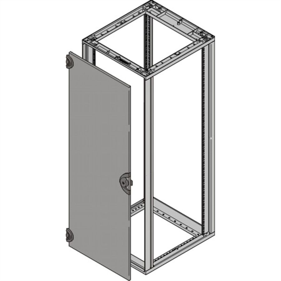 Porte en acier Novastar SCHROFF, angle d'ouverture 180°, RAL 7021, 12 U 553W