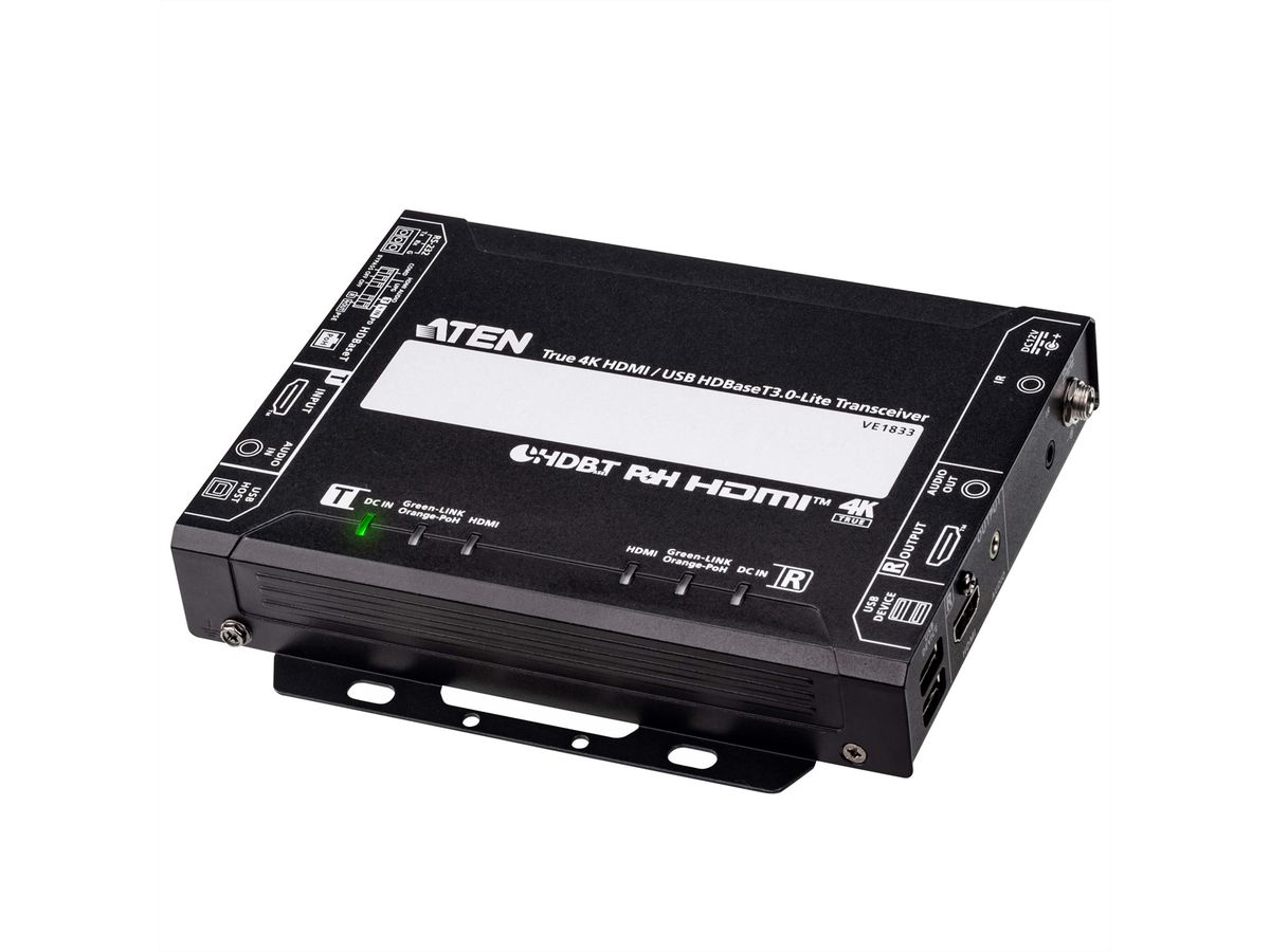 ATEN VE1833 Émetteur-récepteur Lite avec PoH True 4K, True 4K HDMI / USB HDBaseT 3.0