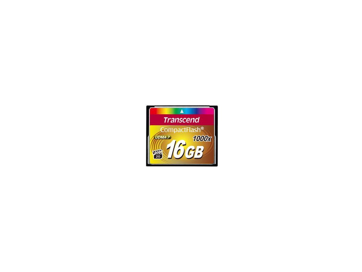 Transcend CompactFlash Card 1000x 16GB 16Go CompactFlash mémoire flash