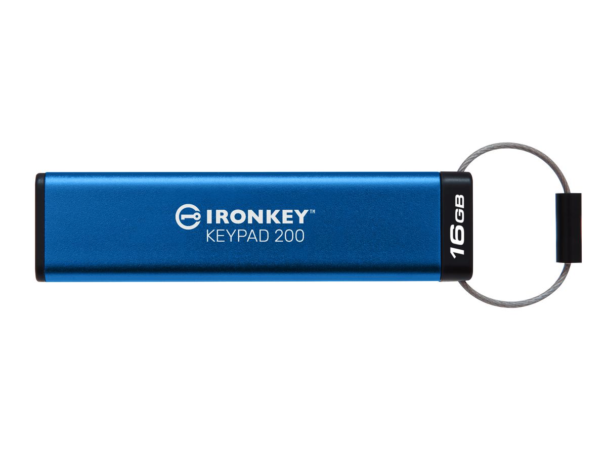 Kingston Technology IronKey Keypad 200 de 16 Go, FIPS 140-3 niveau 3 (en attente), chiffrement AES-256