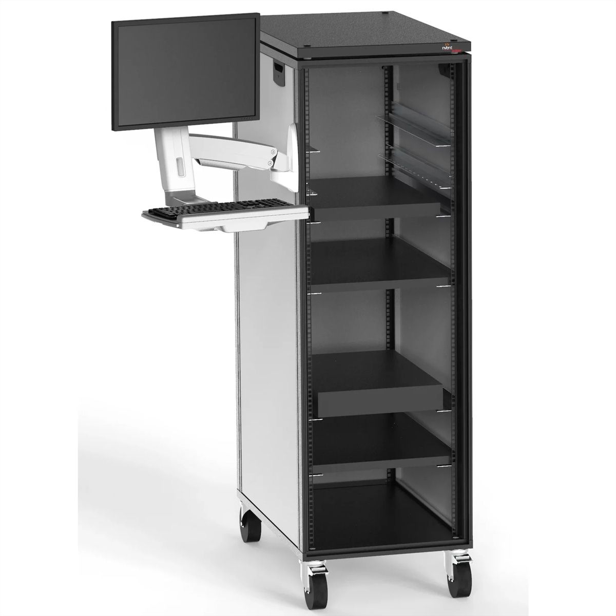 SCHROFF Bras support réglable pour moniteur avec tablette pour clavier (Vamonitor), max. 8 kg