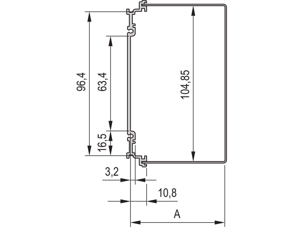 SCHROFF Kit d'unité enfichable PRO, avec capot, version blindée, 3 U, 12 HP, 227 mm