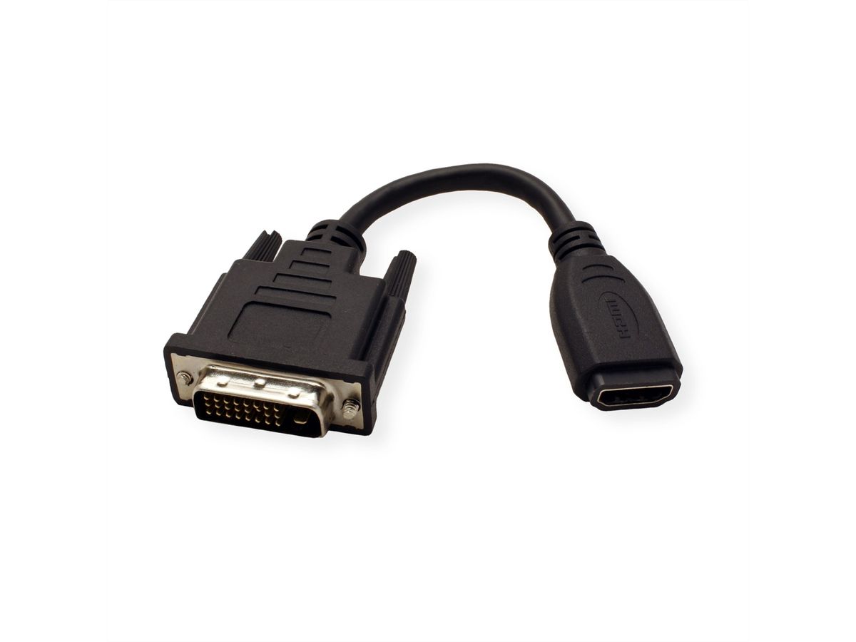 VALUE Adaptateur HDMI-DVI, HDMI F - DVI-D M