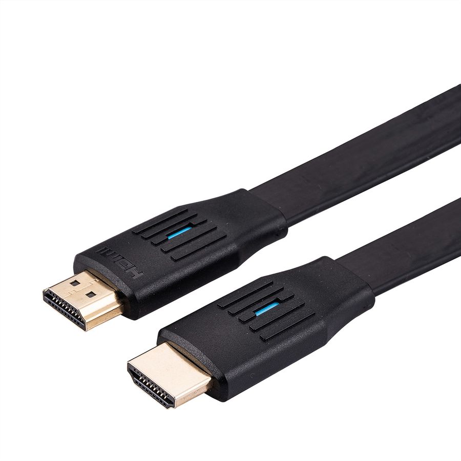 VALUE Câble HDMI 8K (7680 x 4320) avec Ethernet, plat, M/M, noir, 1 m