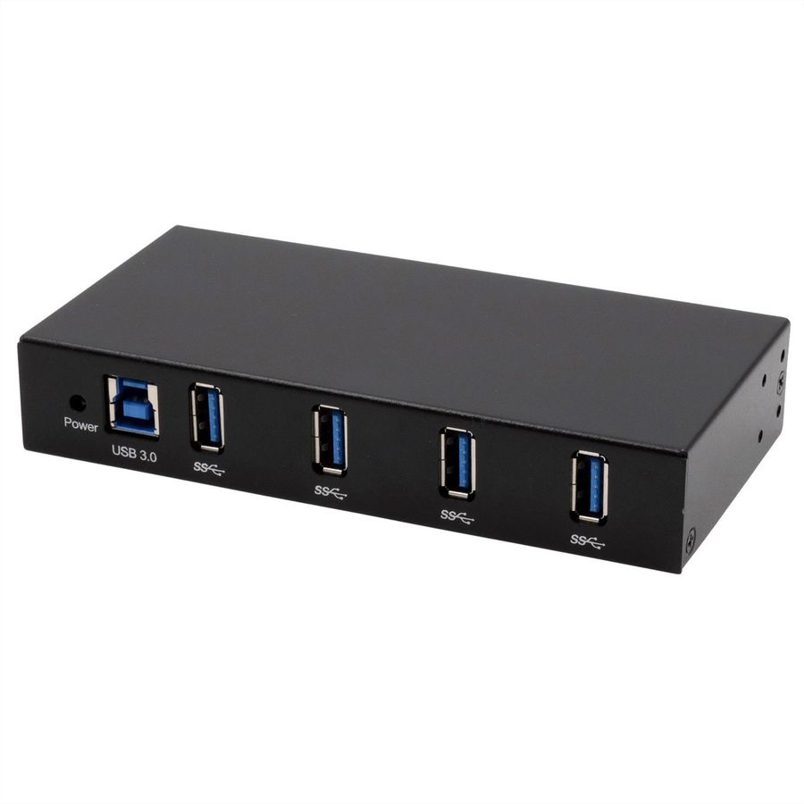 EXSYS EX-11234HMS-2 Hub 4 ports USB 3.2 Gen 1, Kit rail DIN et fixation murale, puce VIA VL817_Q7S