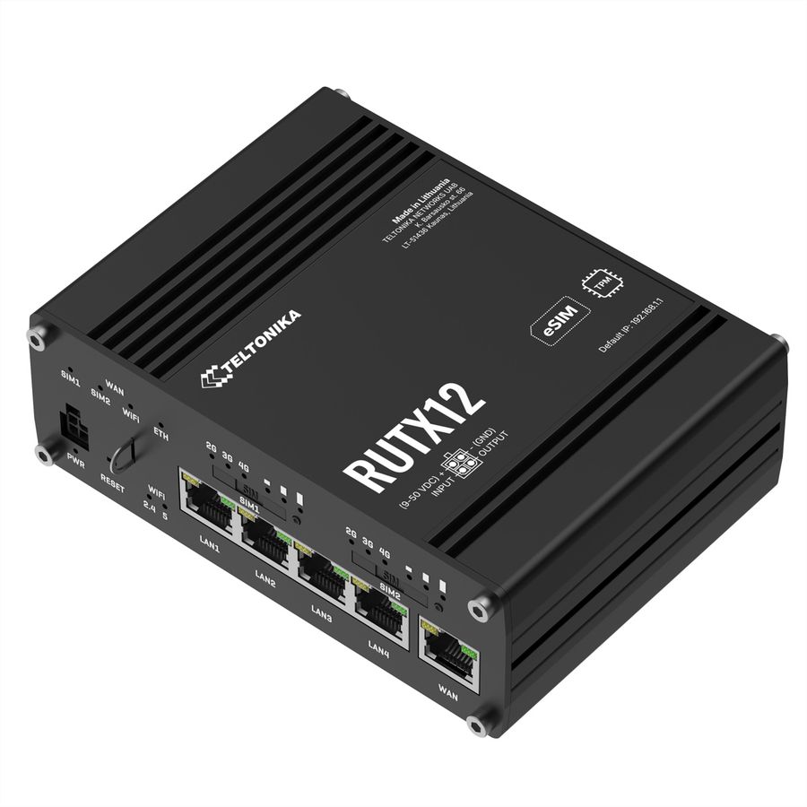 TELTONIKA RUTX12 Routeur 4G avec eSIM