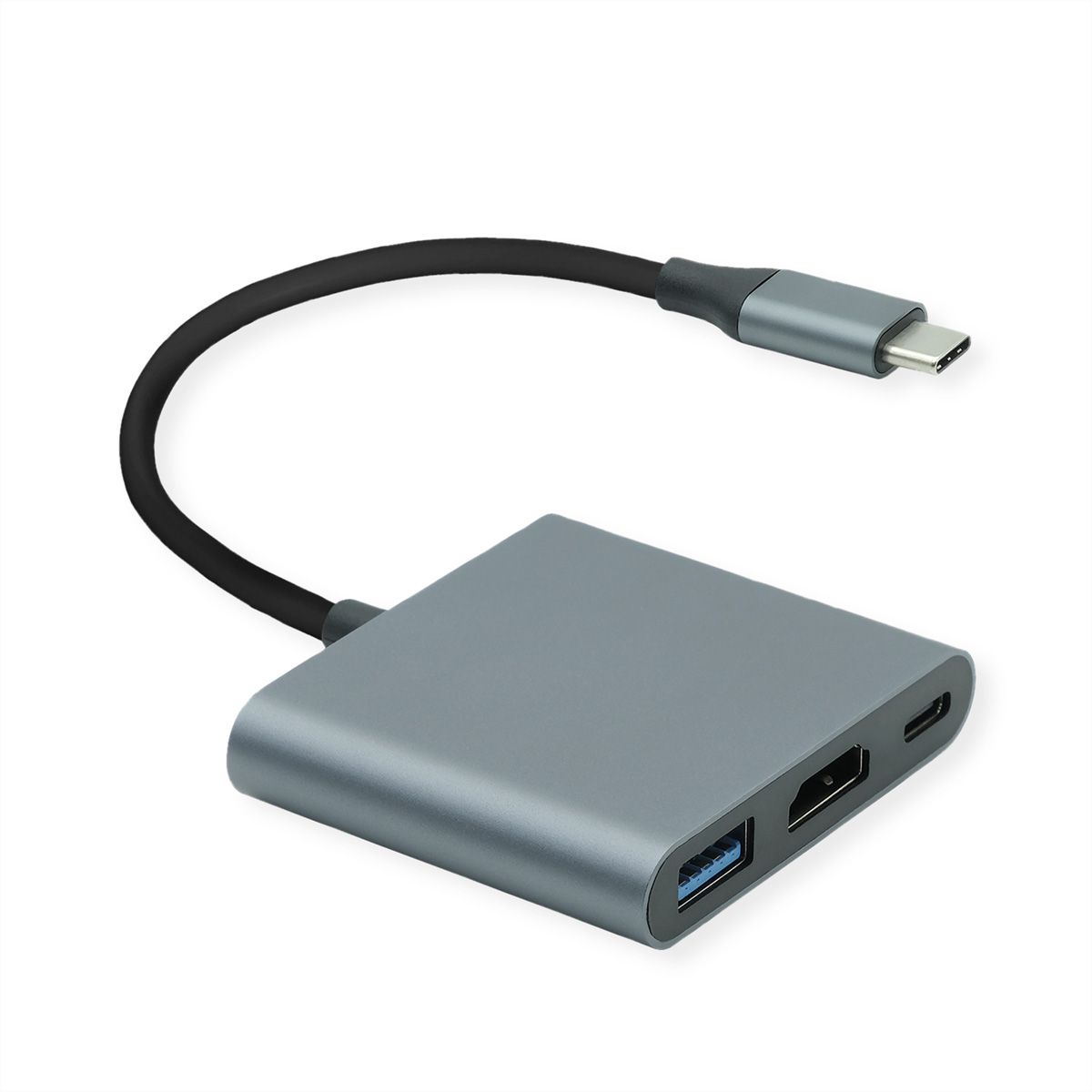 ROLINE Adaptateur USB Type C - HDMI , USB 3.2 Gen 1 A + Type C (Power Delivery)