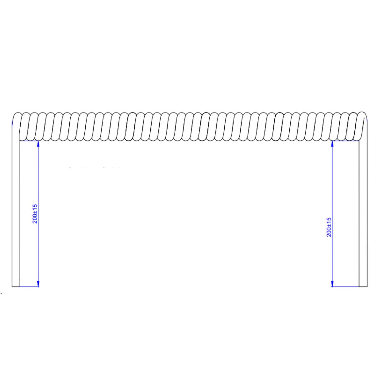 BACHMANN Câble spirale 0,5m-2m, blanc, H05VV-F 3G1,5mm²