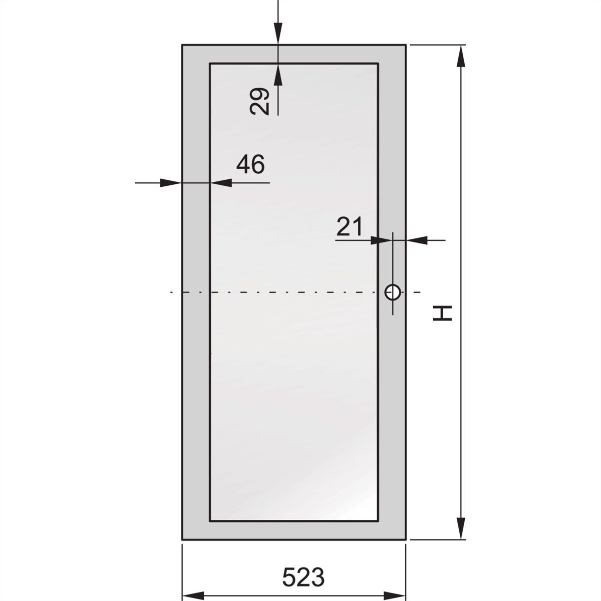 SCHROFF Eurorack Porte Vitrée Avec Verre Acrylique, RAL 7021, 29 U 600W