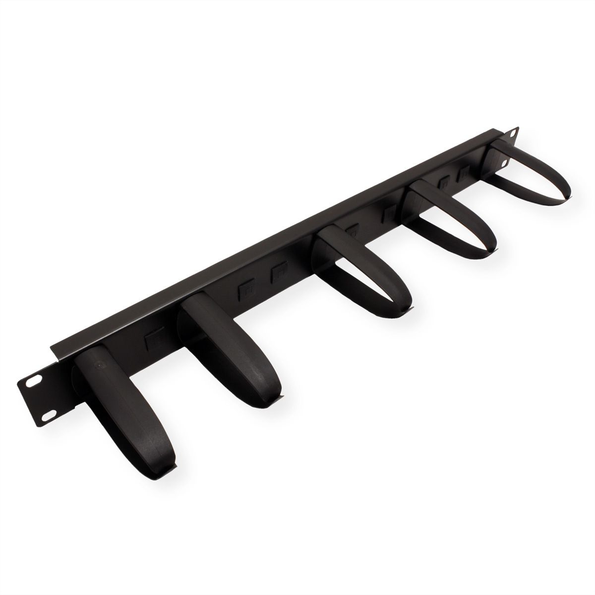 VALUE Passe-câbles 19" 1 UH avec 5 arceaux, noir