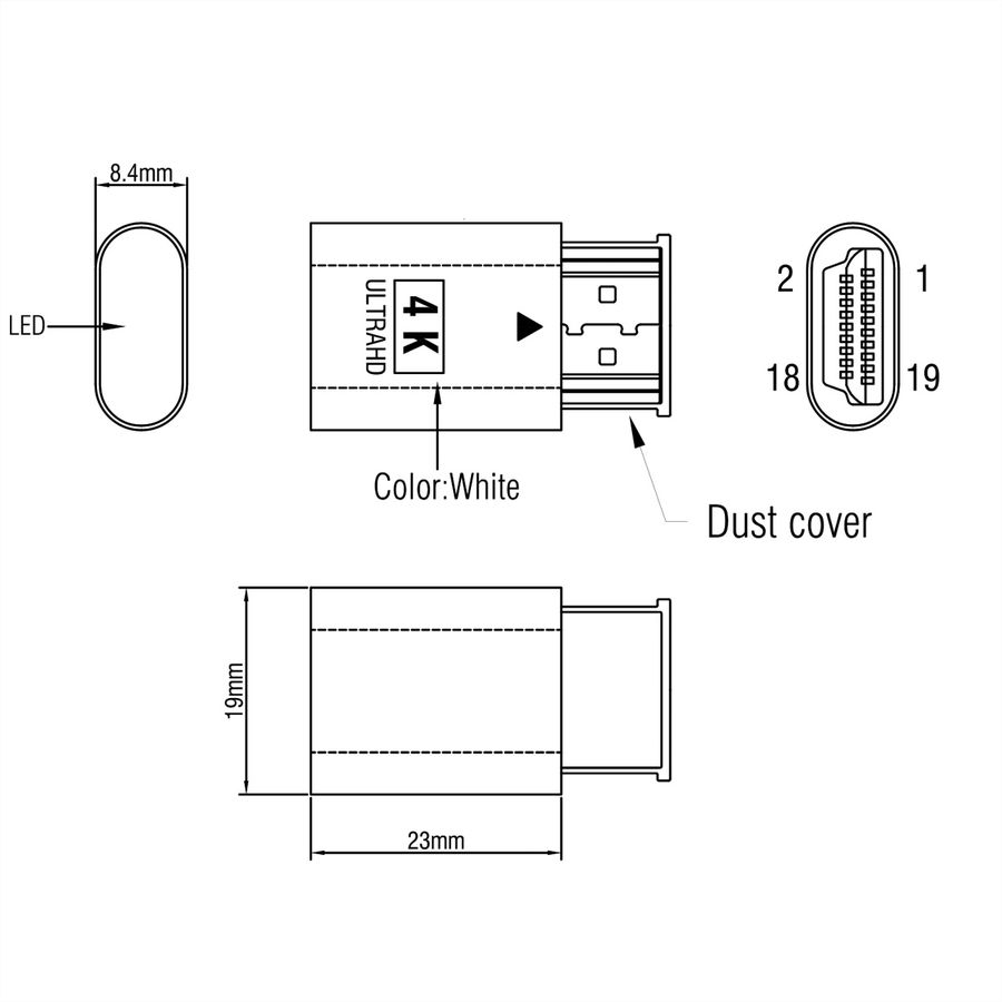 VALUE Adaptateur Display, émulateur HDMI virtuel (EDID), 4K