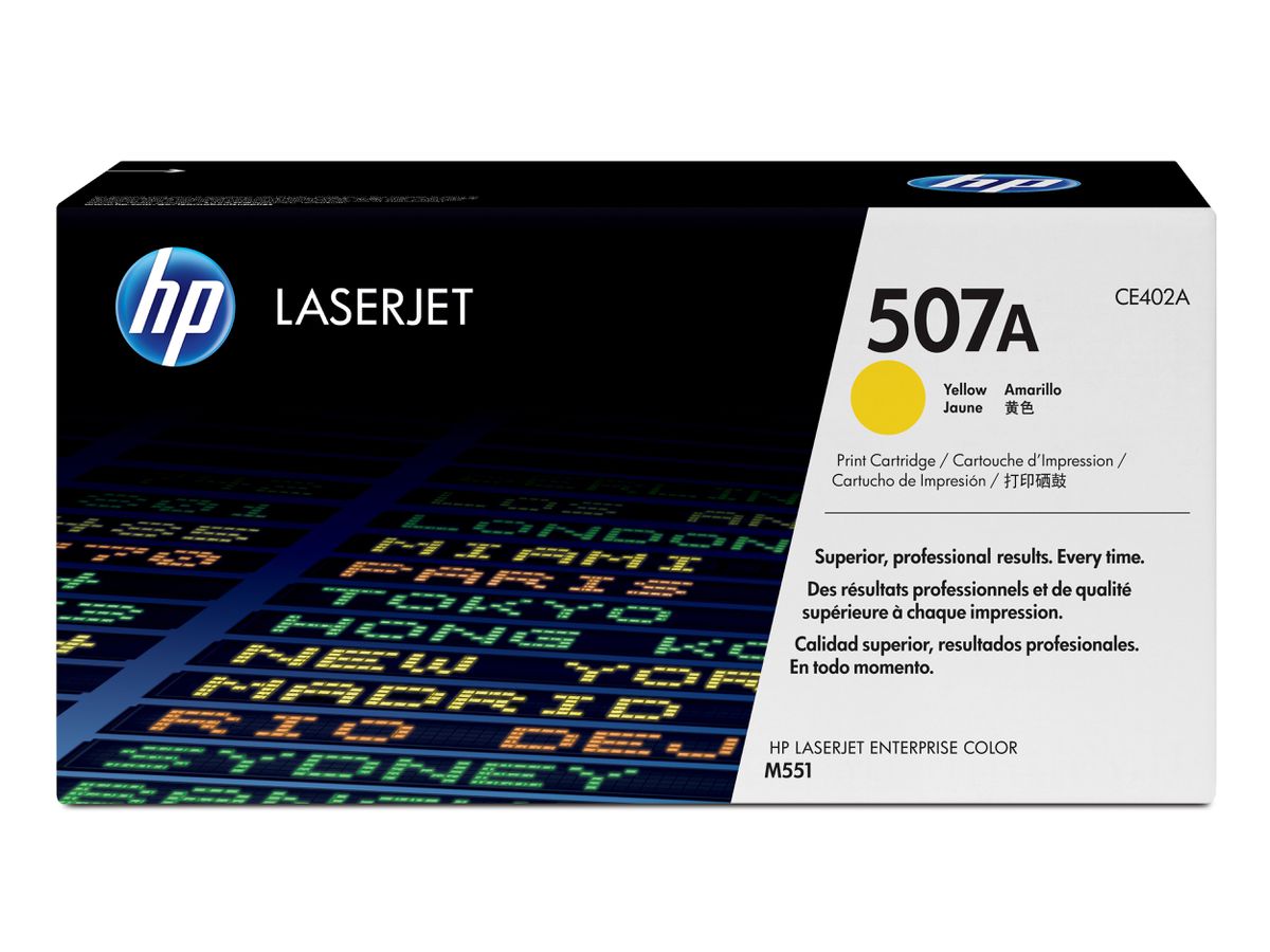 HP 507A toner LaserJet jaune authentique