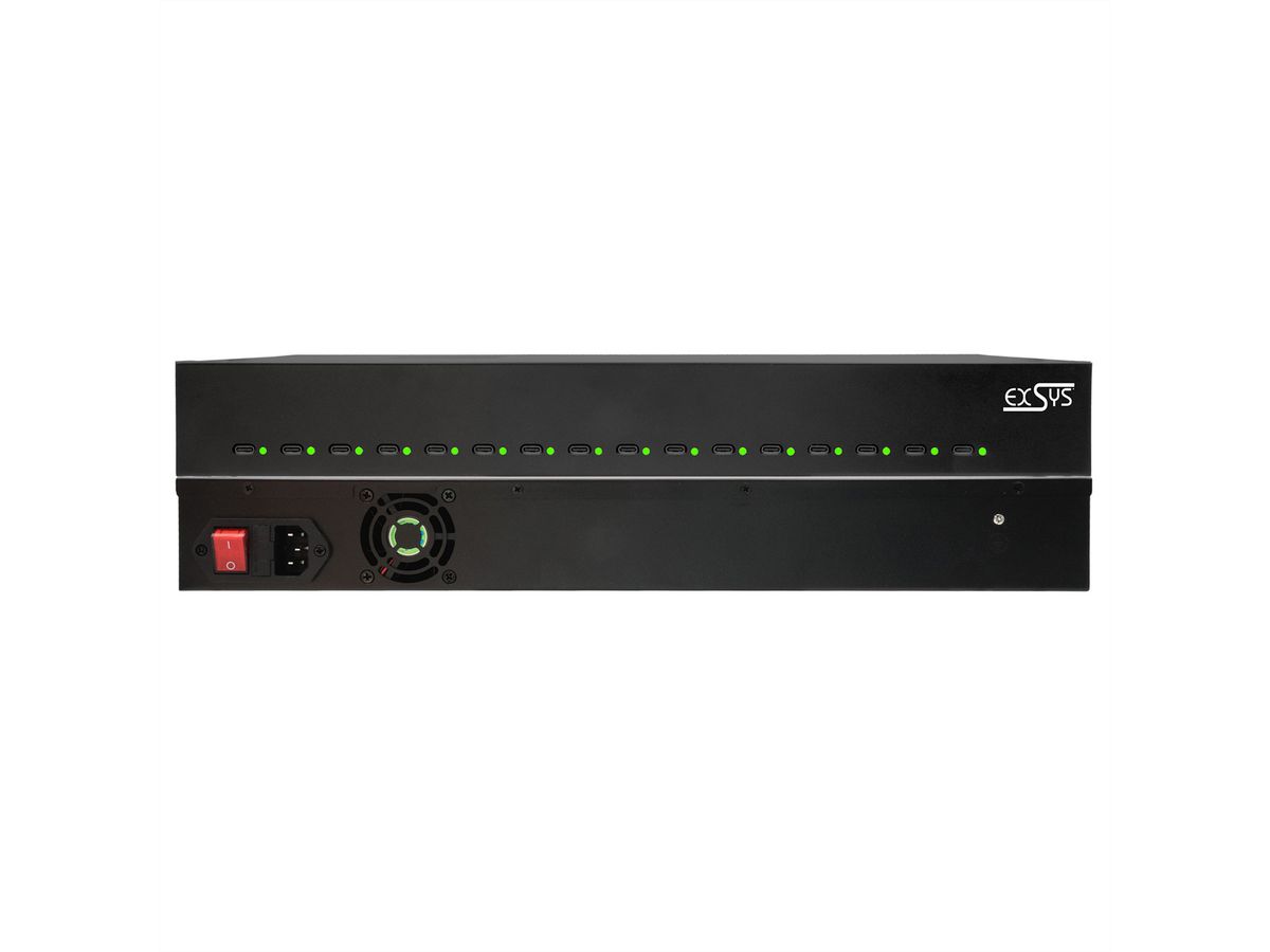 EXSYS EX-11016 Station de charge 16 ports USB-C haute puissance 480W