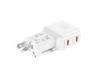 VALUE Chargeur de voyage, EU/UK/US, 2 ports USB C, 45 W