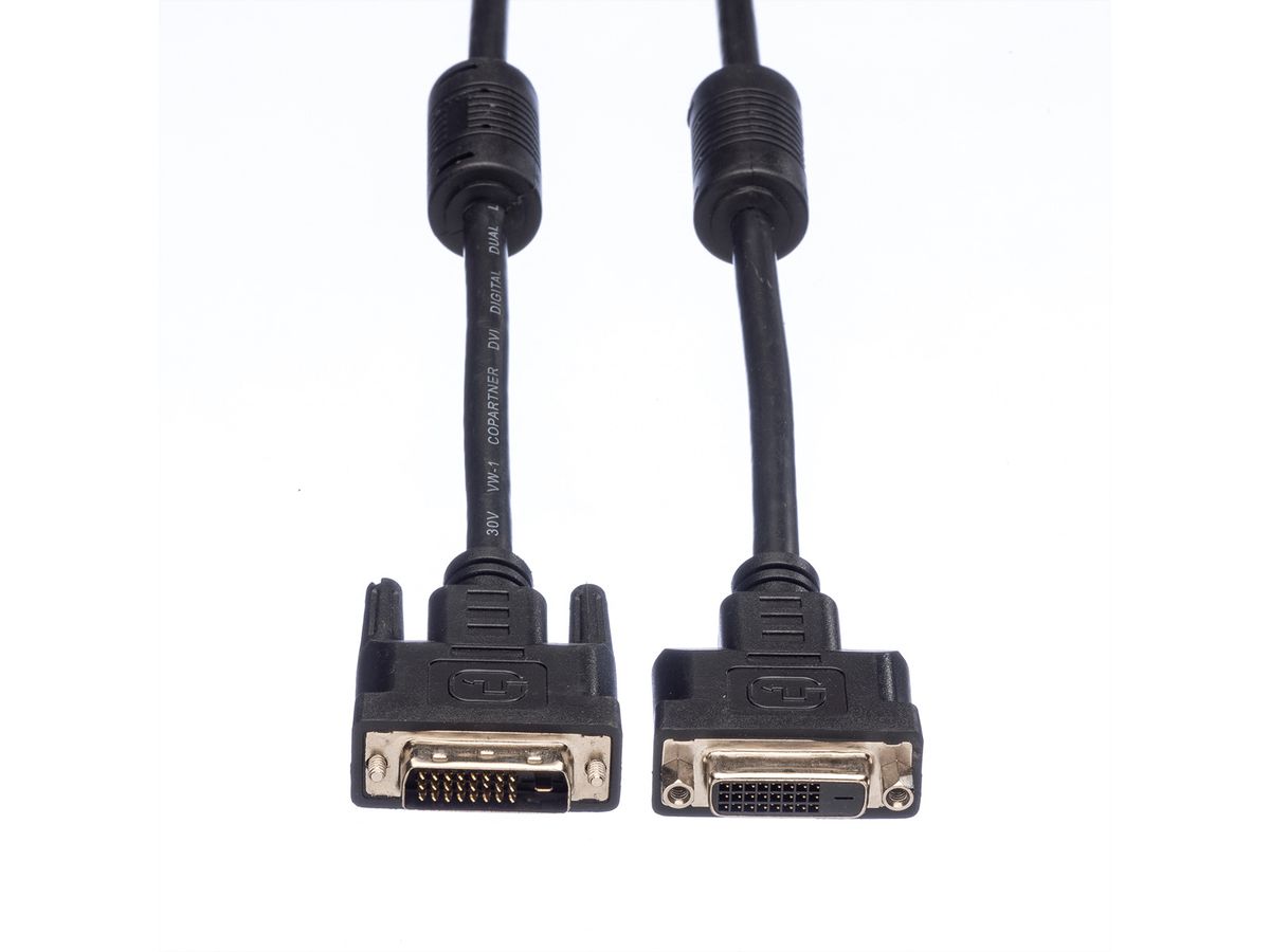 VALUE Câble DVI, DVI M-F, (24+1) dual link, 2 m