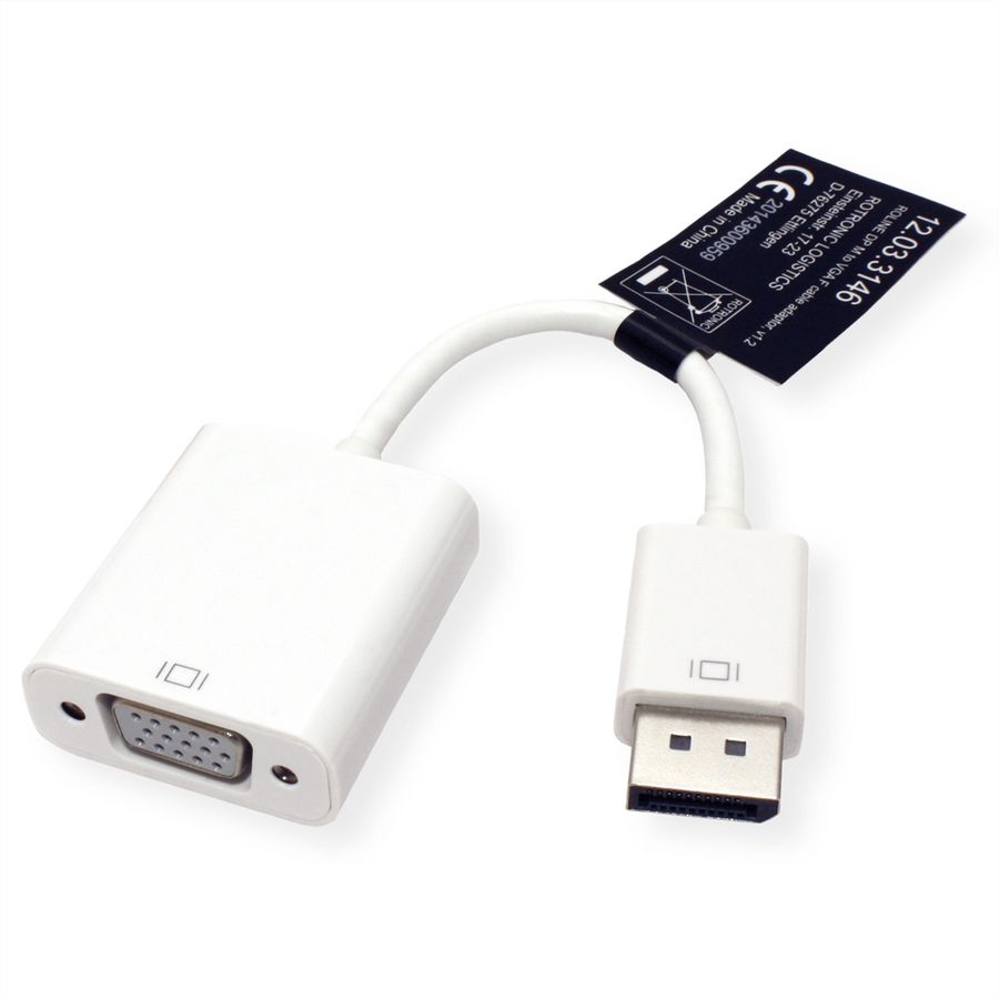 ROLINE Adaptateur DisplayPort-VGA, v1.2, DP M - VGA F
