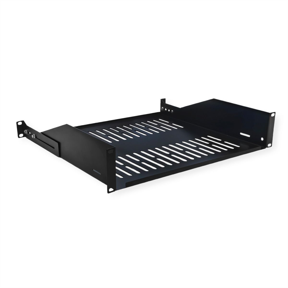 VALUE Etagère 19", 485 x 400 mm, 2 U, max. 25 kg, forme en U, noir