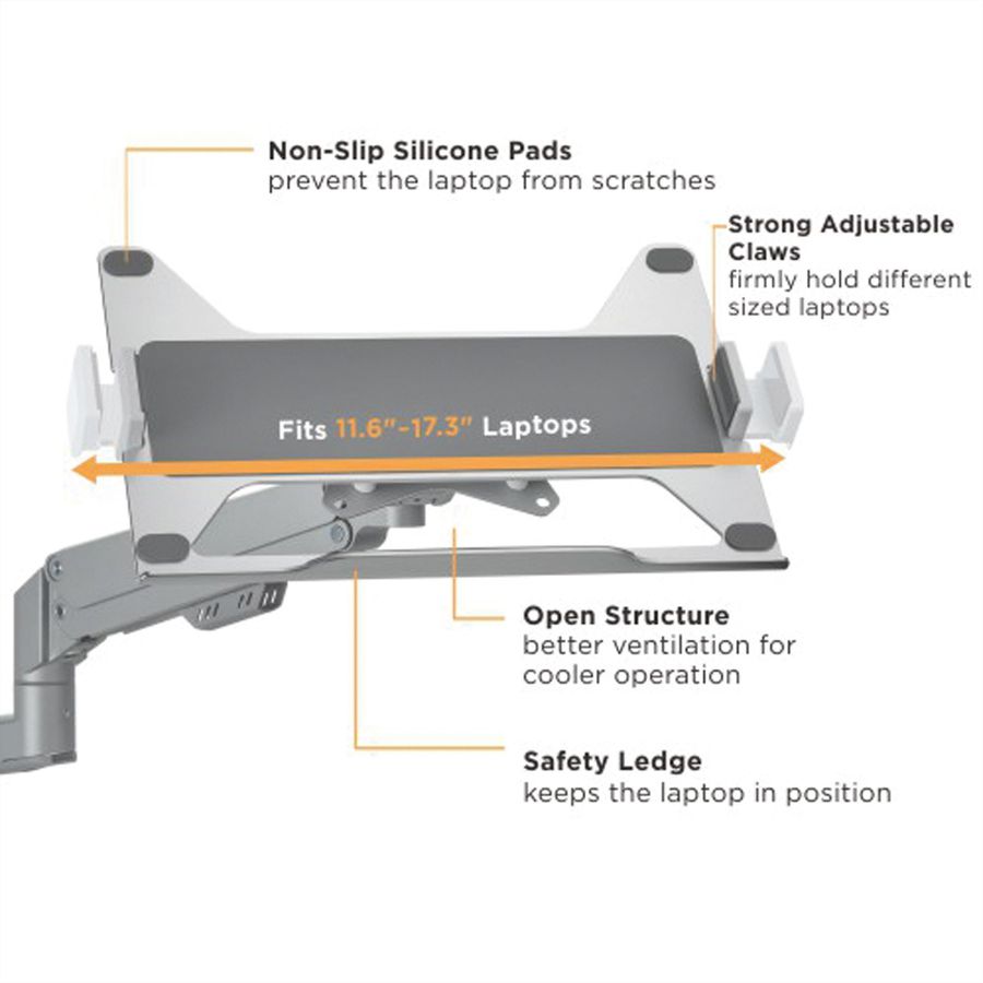 VALUE Support pour tablette, universel, ajustable, compatible VESA