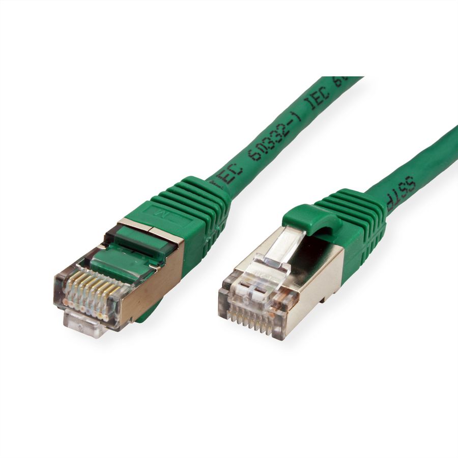 Cordon VALUE Cat.6 (Classe E) S/FTP LSOH, vert, 0,5 m