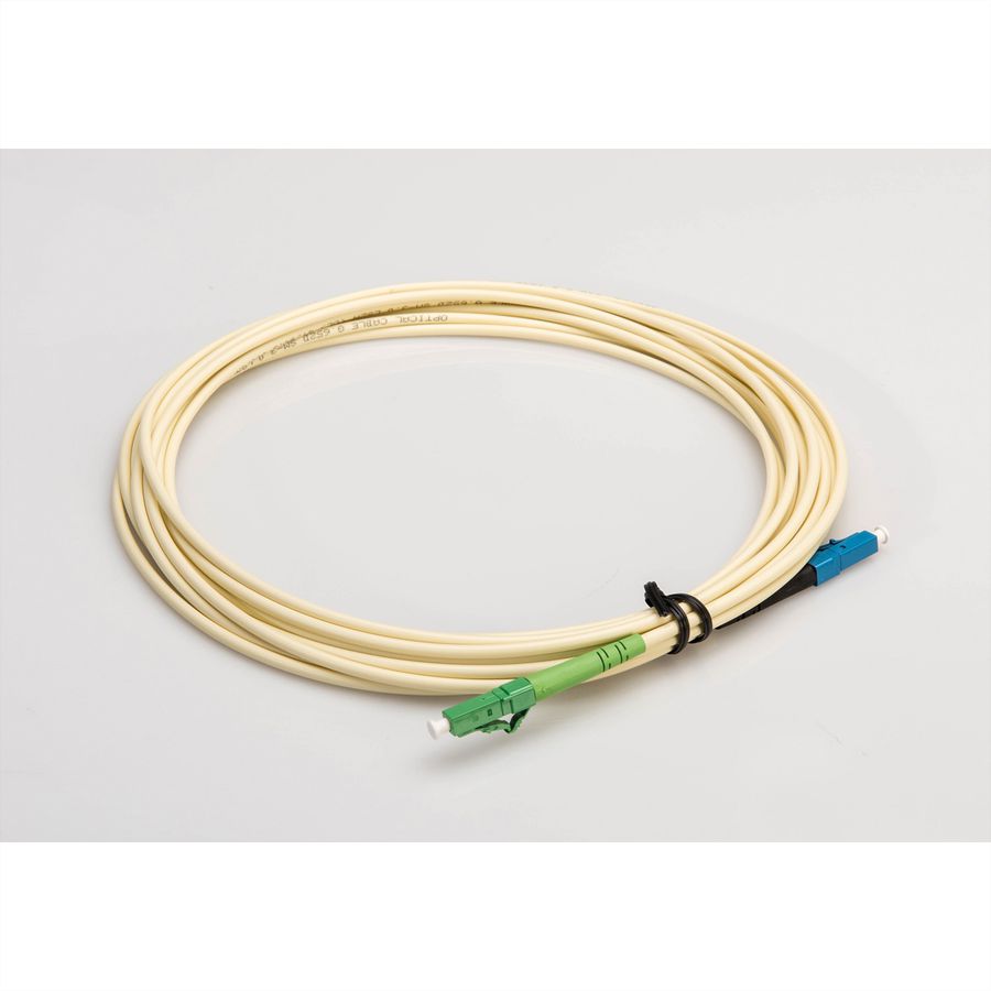Câble réseau à fibre optique 9/125µm, LC UPC / LC APC, simplex, 15 m