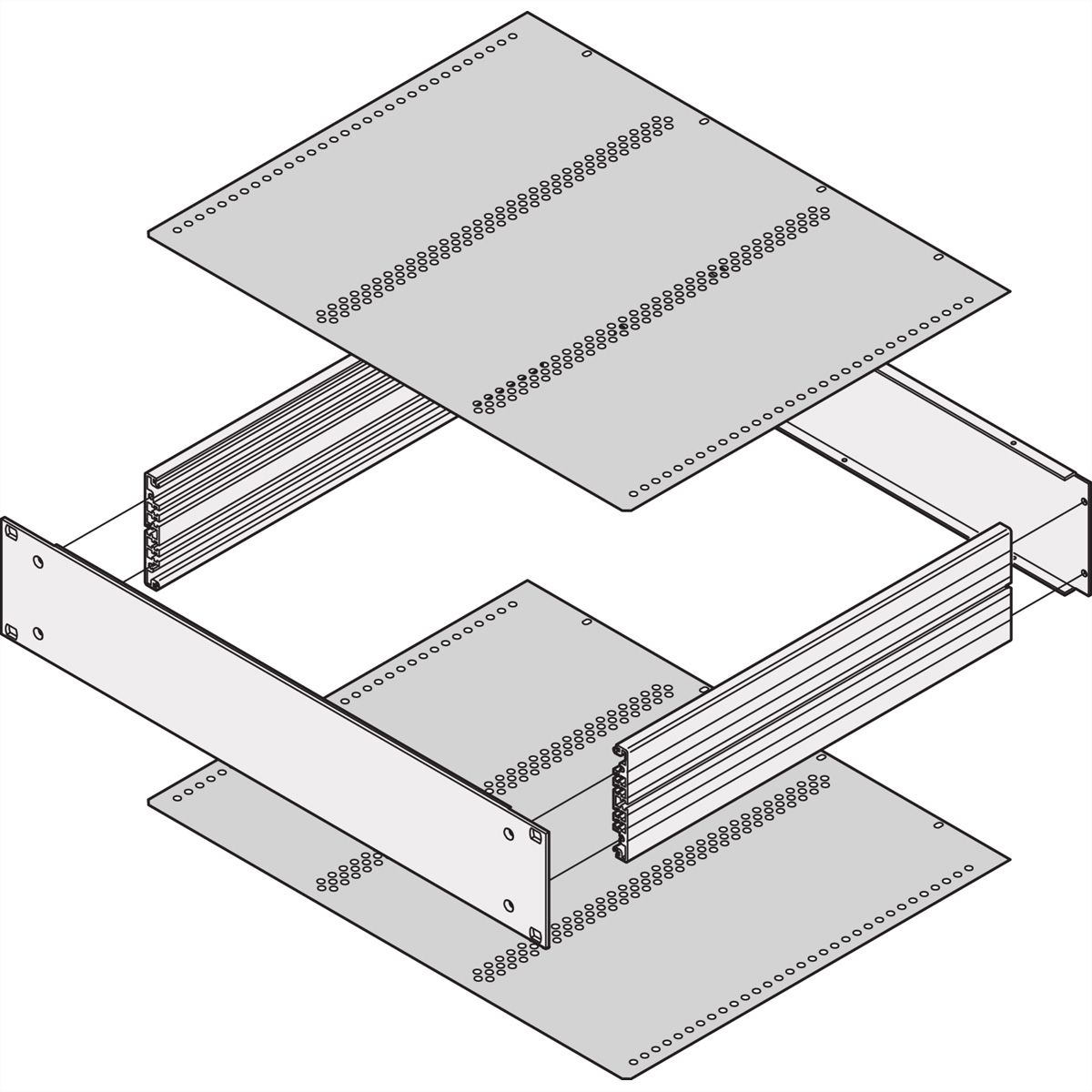 Plaque de recouvrement MultipacPRO SCHROFF pour montage horizontal des tableaux européens, 280 mm