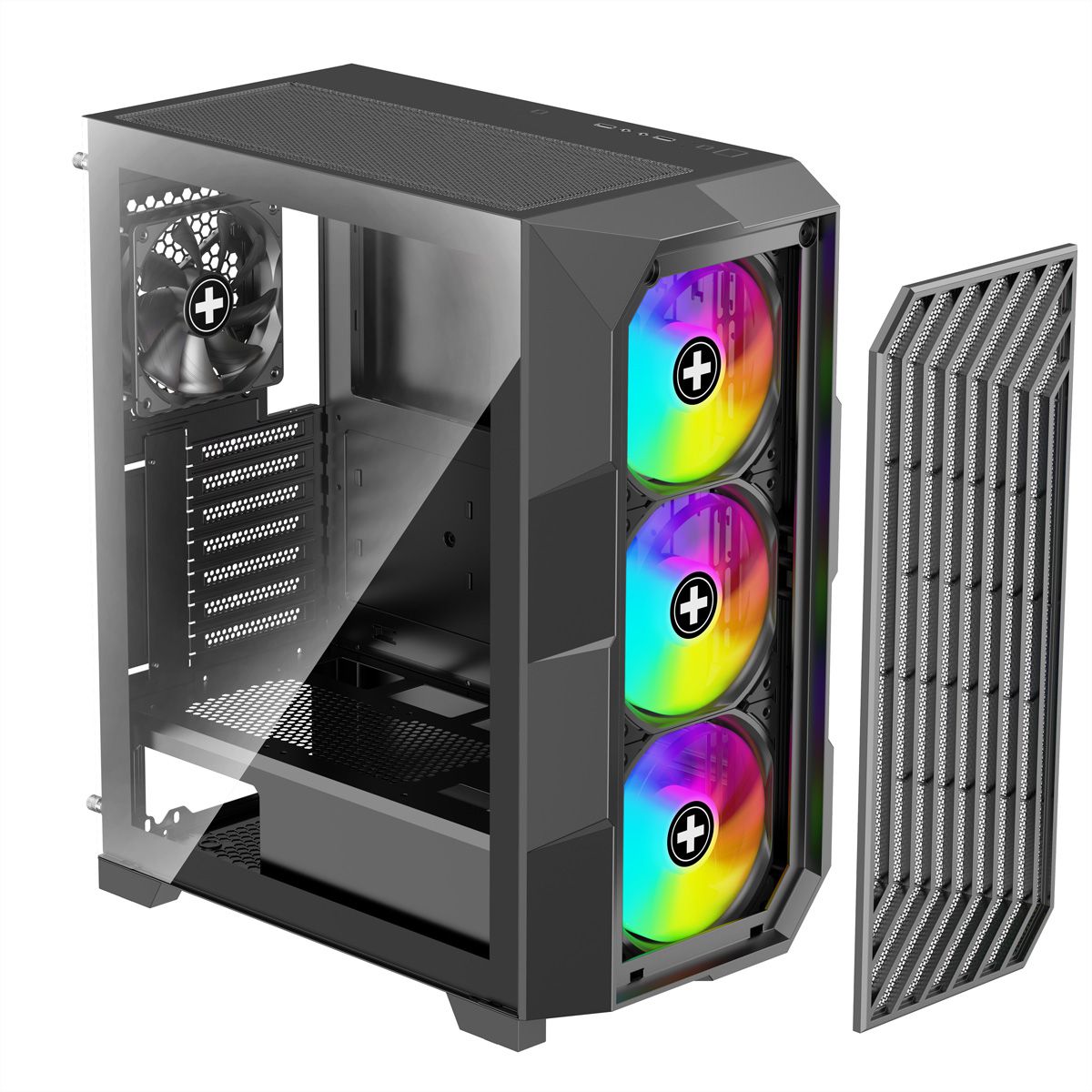 XILENCE Xilent Breeze II Boîtier PC ATX noir, Boîtier PC Gaming ATX X812.ARGB noir