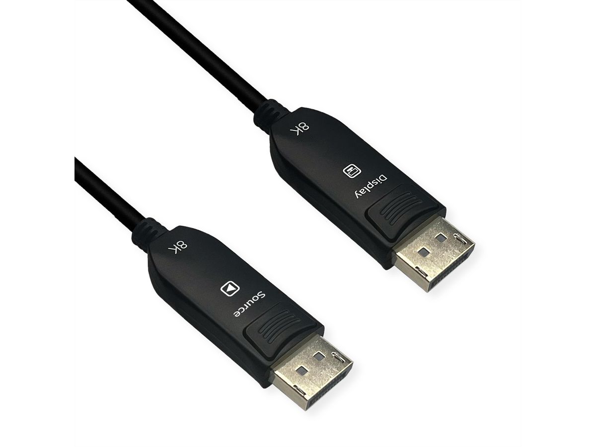 ROLINE Câble DisplayPort v2.1 (AOC), M/M, 30 m
