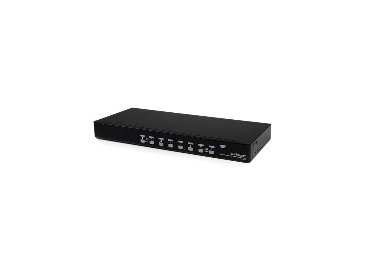 StarTech.com Switch KVM USB VGA à 8 ports avec OSD - Commutateur écran clavier souris à montage en rack 1U