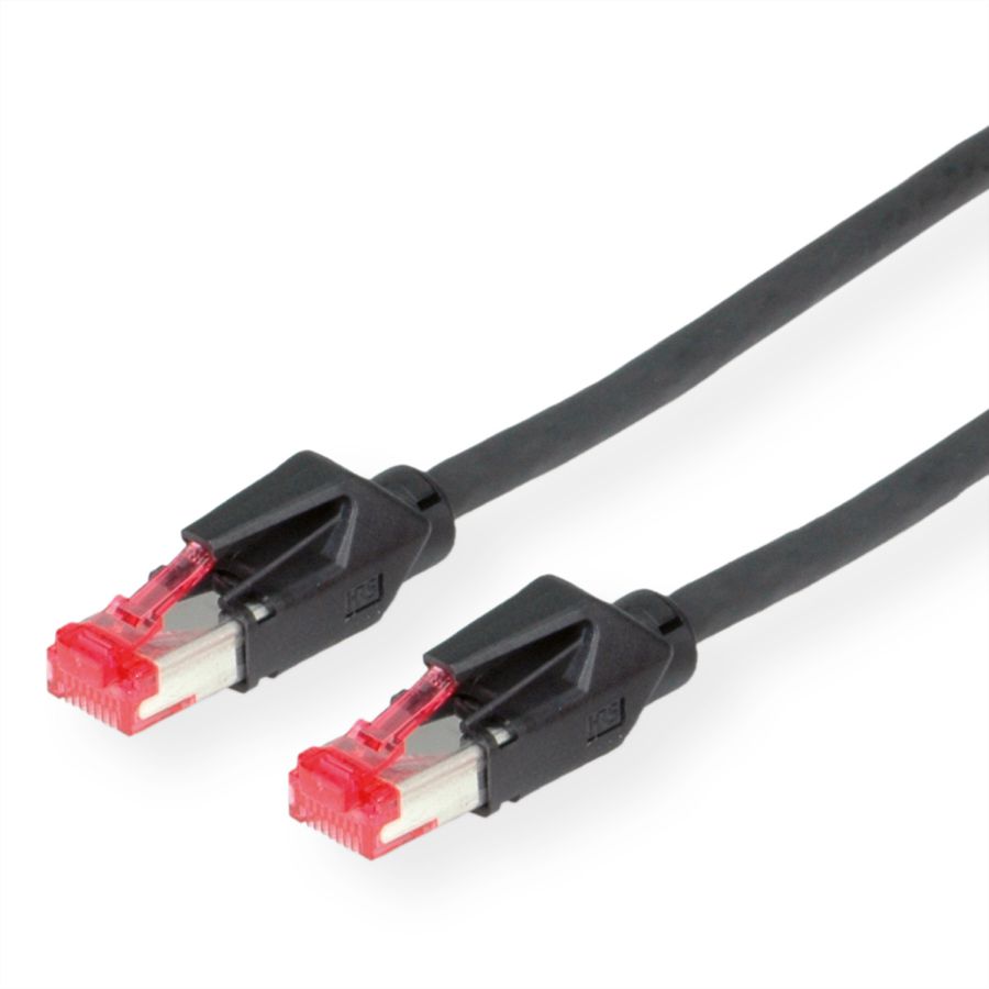 Cordon DÄTWYLER Cat.6 (Classe E) S/FTP, CU 7702 flex LS0H, Hirose TM21, noir, 20 m