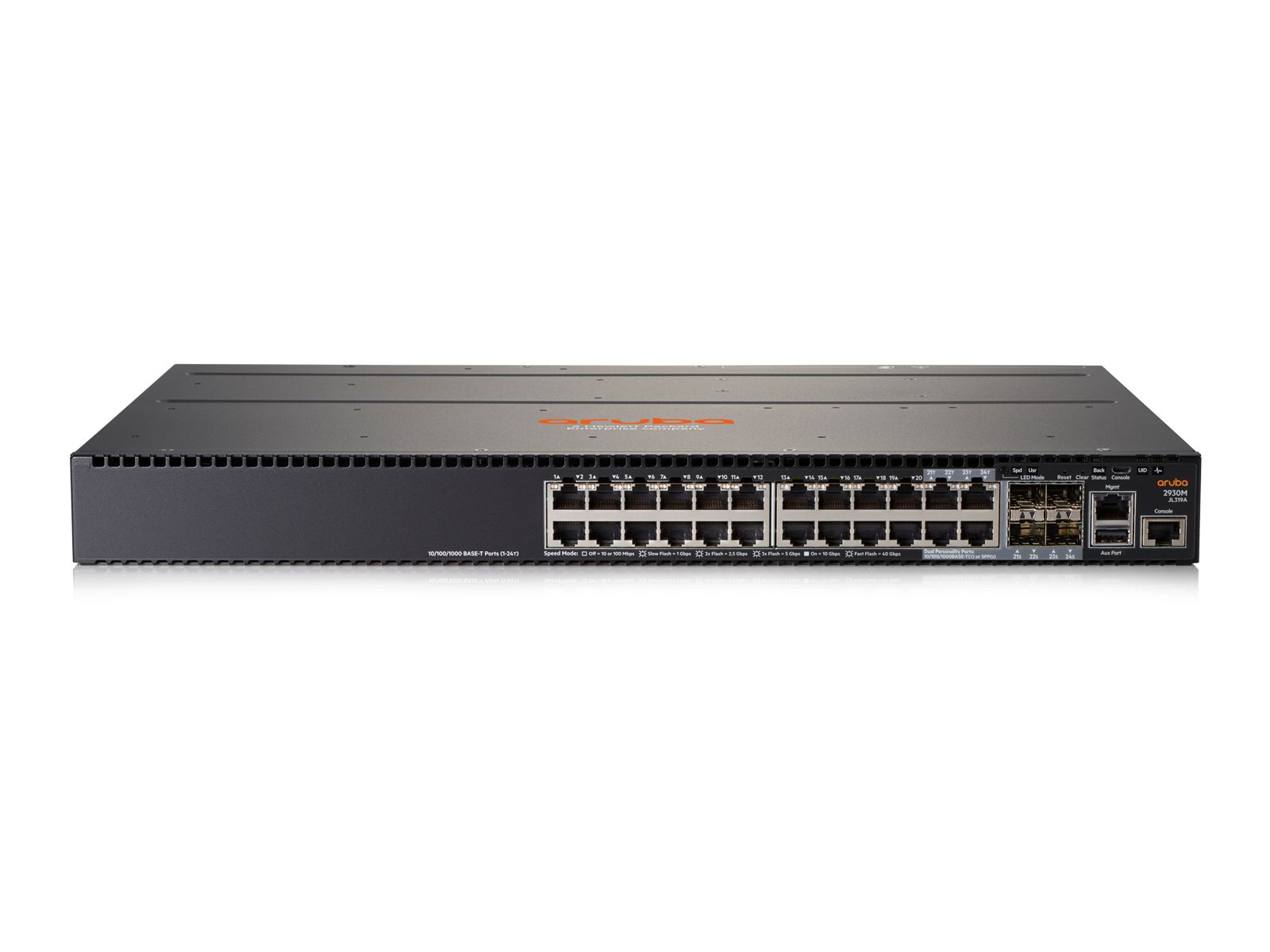 Hewlett Packard Enterprise Aruba 2930M 24G 1-slot Géré L3 Gigabit Ethernet (10/100/1000) Gris 1U