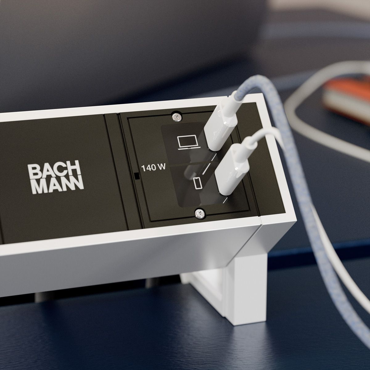 BACHMANN Module Custom USB Chargeur C/C/C, avec adaptateur secteur