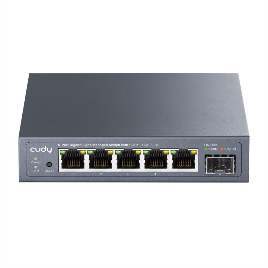CUDY GS105ES1 Switch Gigabit 5 ports Light Managed avec 1 SFP